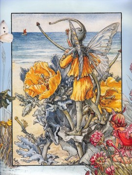  Fair Oil Painting - the horned poppy fairy Fantasy